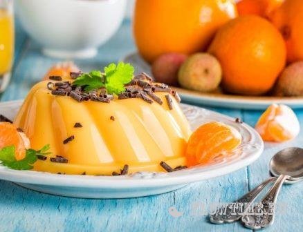 Манник с апельсином постный десерт